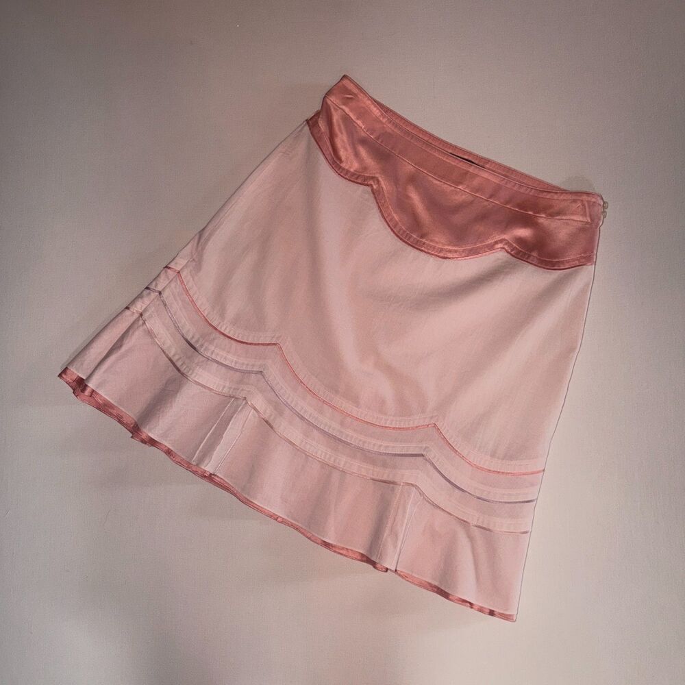vintage Marc Jacobs ballet pink petal scalloped silk cotton skirt